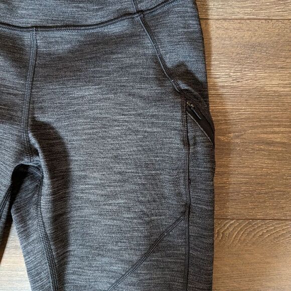 Lululemon Rain-On Train-On Tights Heathered Grey Size 4 - Picture 5 of 5